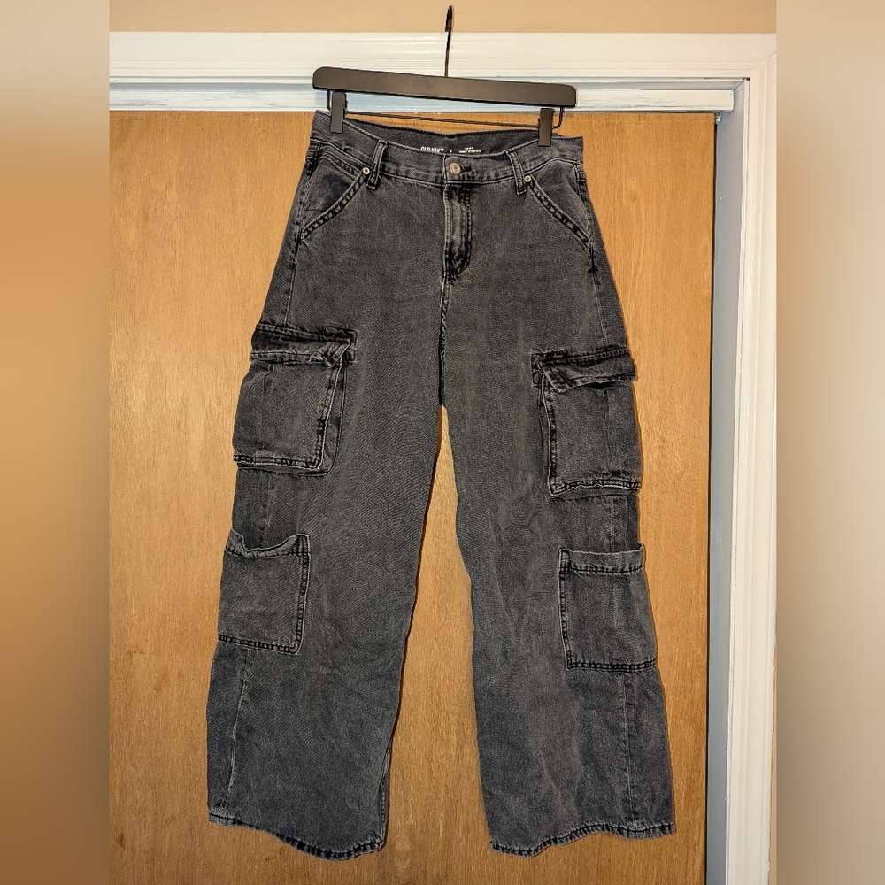 Old Navy Dark Gray Wide Leg Jeans